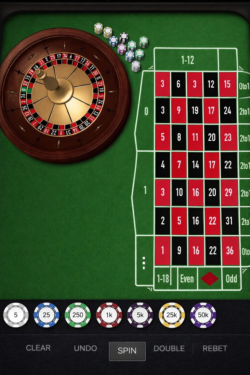 Play Roulette App game
